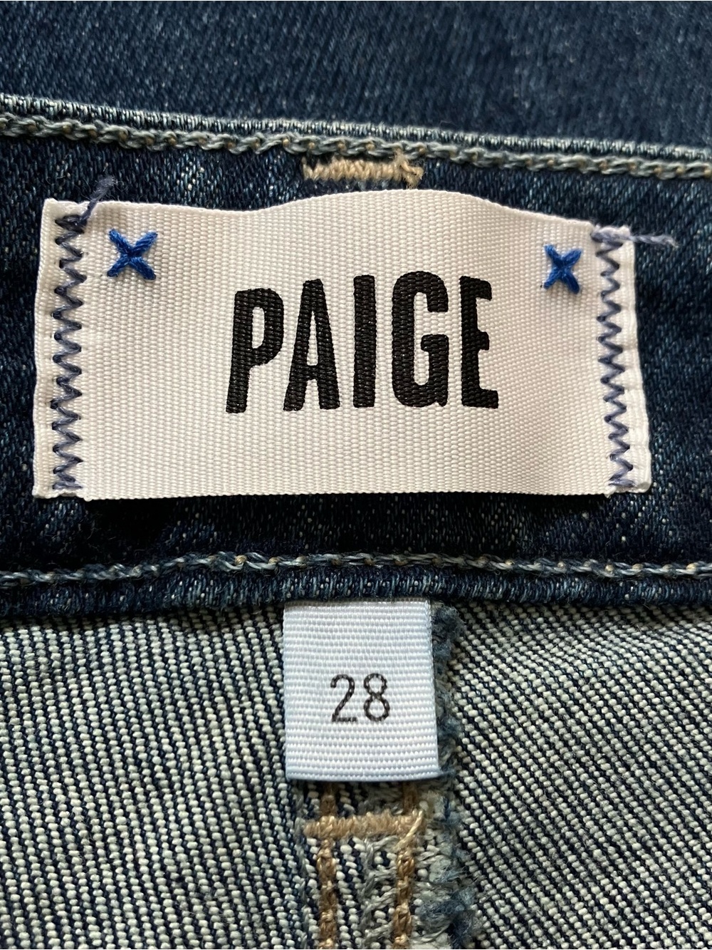 Paige Anessa 31" Wide Leg Denim Jeans Raw Hem High Rise Ancient Wash size 28 - Picture 8 of 12